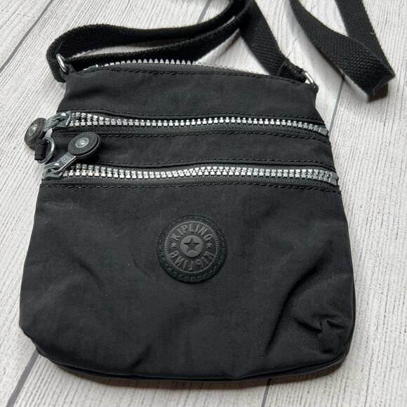 Kipling Alvar Extra Small Mini Bag Black Crossbody Purse Multizipper Pouches - Picture 5 of 8